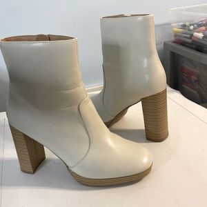 Gently Used White and Brown Boots / Booties!